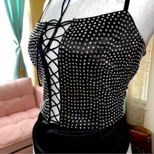 Victoria’s Secret Beautiful Glam Rhinestone Bodysuit